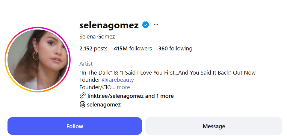 Selena Gomez (@selenagomez)